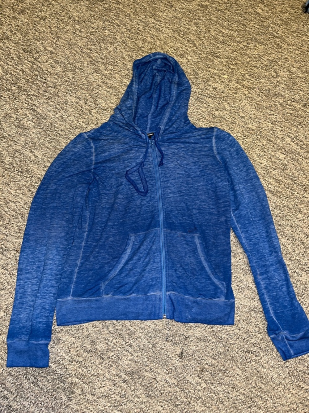 Joe Boxer Blue Hooded Zip-Up Jacket